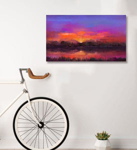 Framed 1 Panel - Semi abstract - Sunset