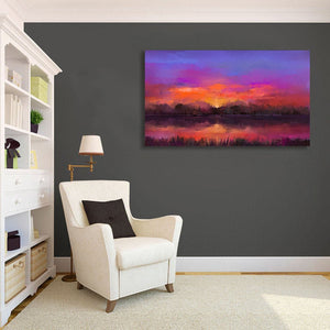 Framed 1 Panel - Semi abstract - Sunset