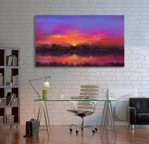 Framed 1 Panel - Semi abstract - Sunset