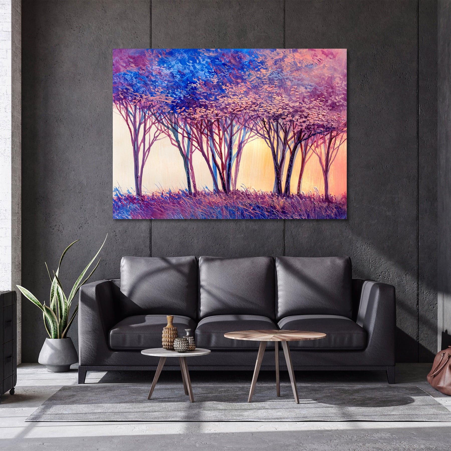 Framed 1 Panel - Colorful Trees