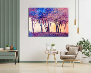 Framed 1 Panel - Colorful Trees