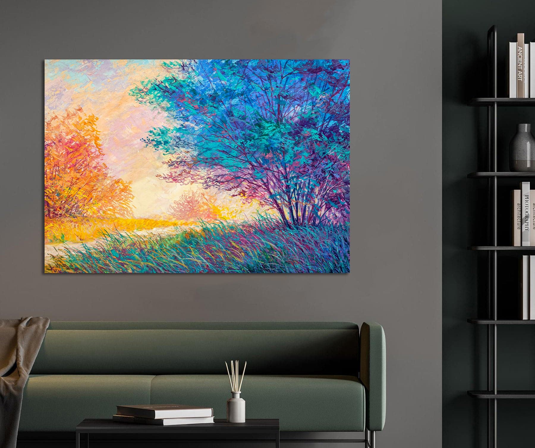 Framed 1 Panel - Colorful Autumn Trees