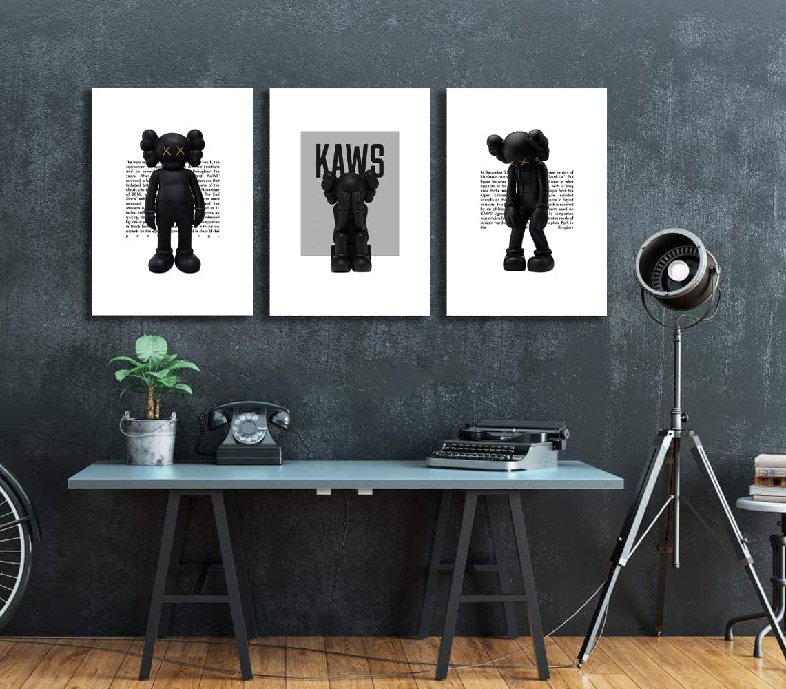 Framed 3 Panels - Kaws