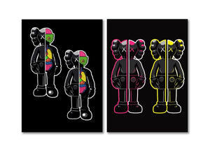 Framed 2 Panels - Kaws