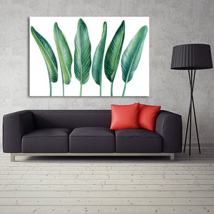 Framed 1 Panel - Banana Palm Leaves