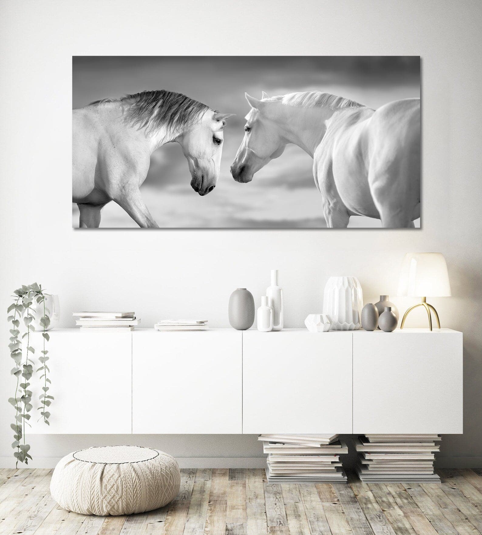 Framed 1 Panel - Whites Horses