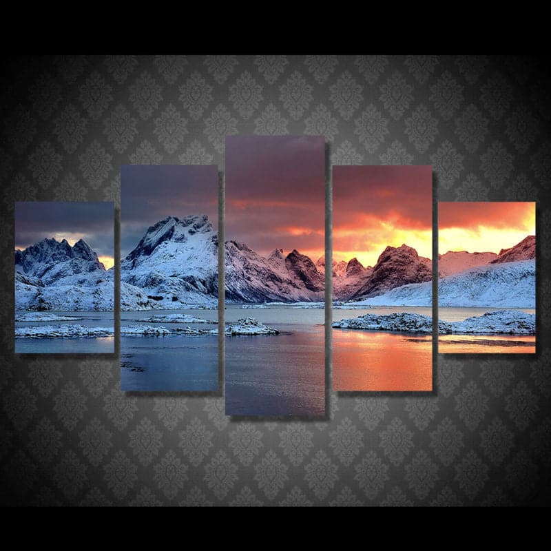 Framed 5 Panels - Landscape