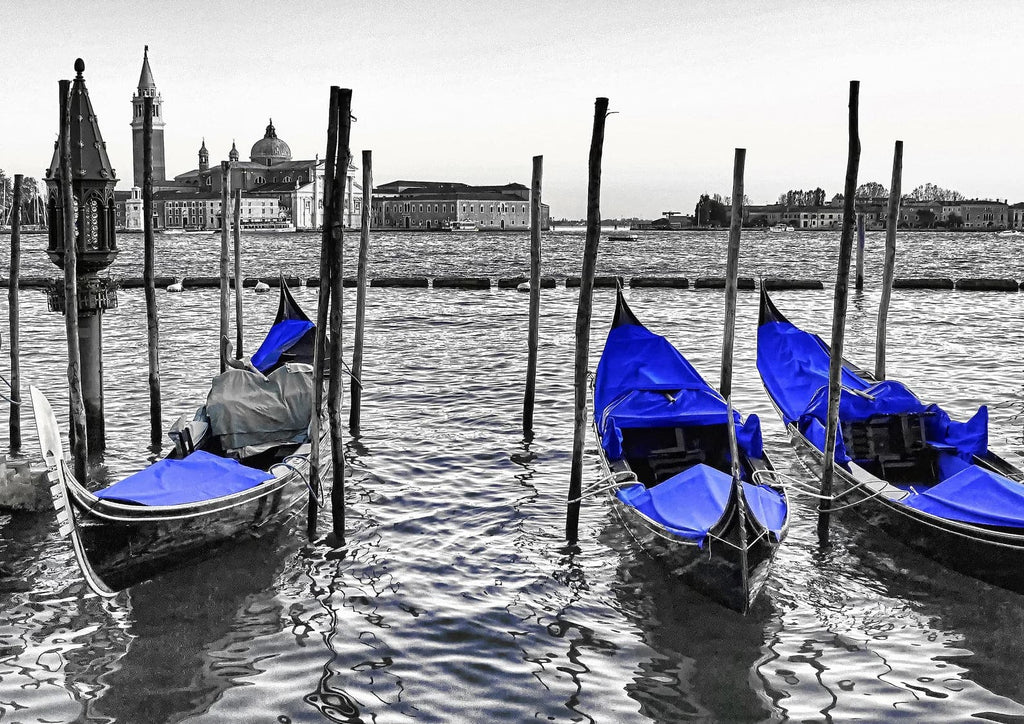 Framed 1 Panel - Italy Gondolas