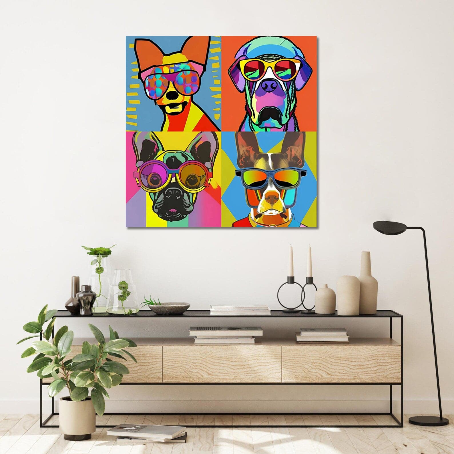 Framed 1 Panel - Dogs