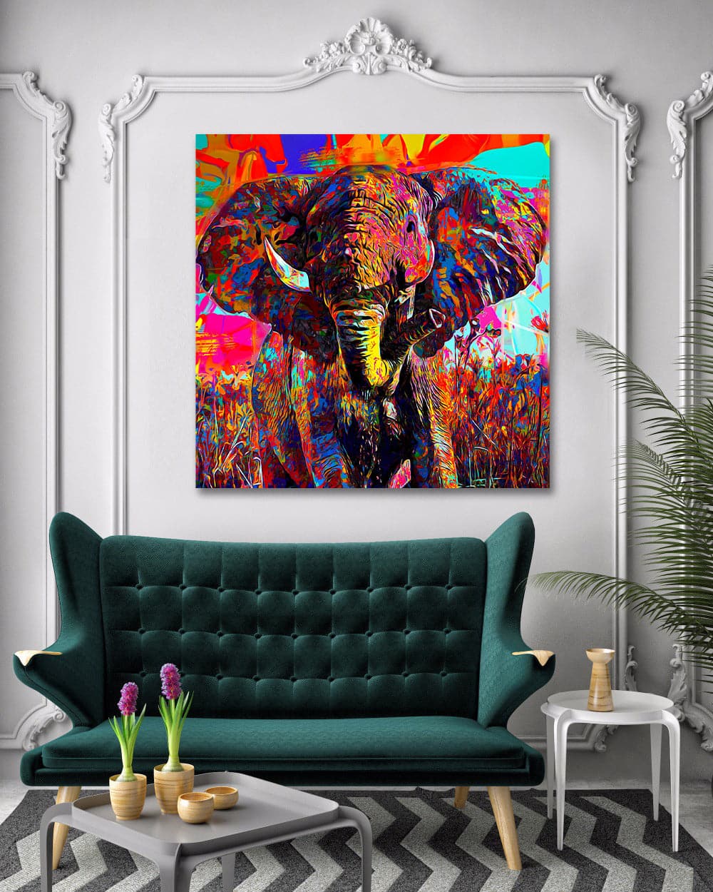 Framed 1 Panel - Elephant