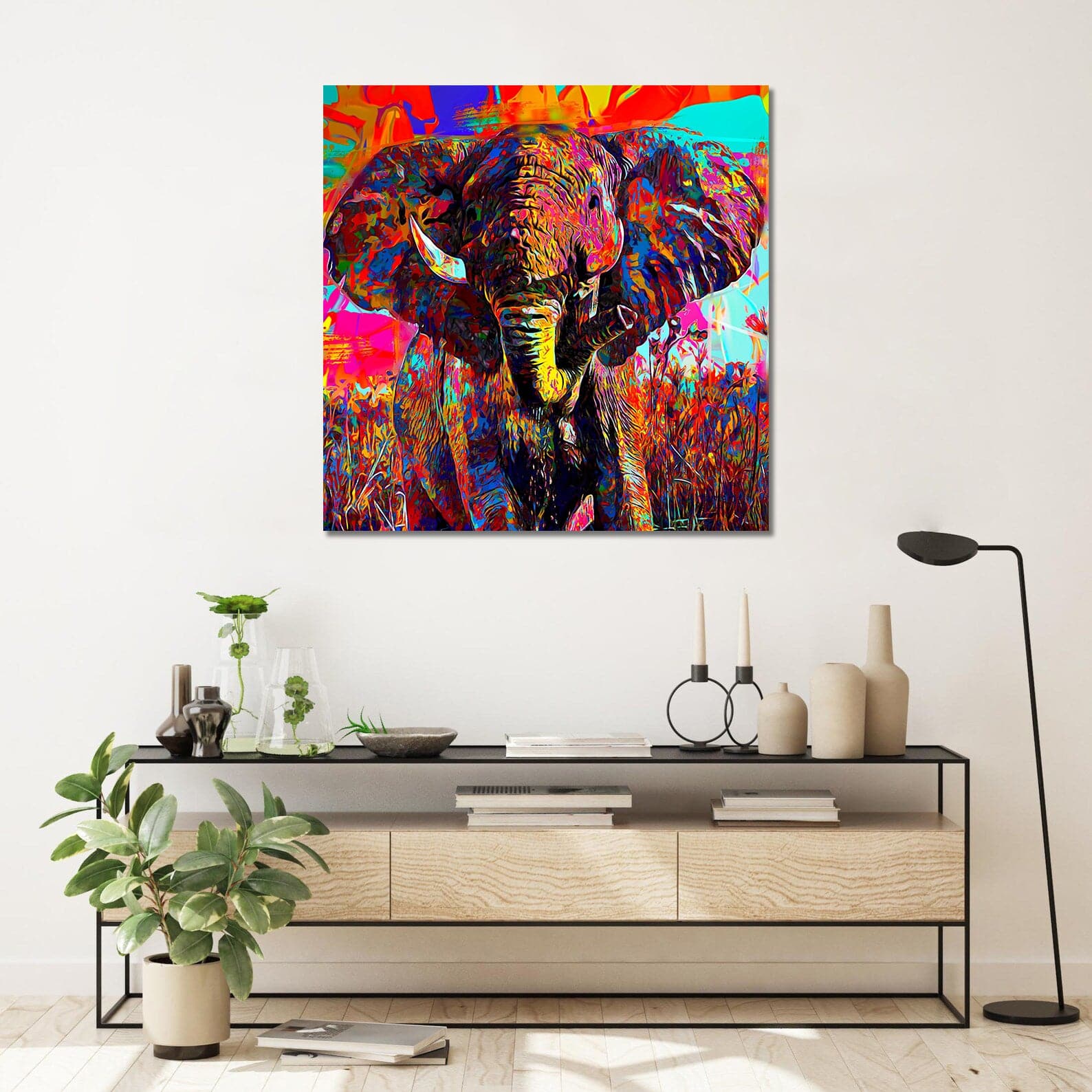 Framed 1 Panel - Elephant