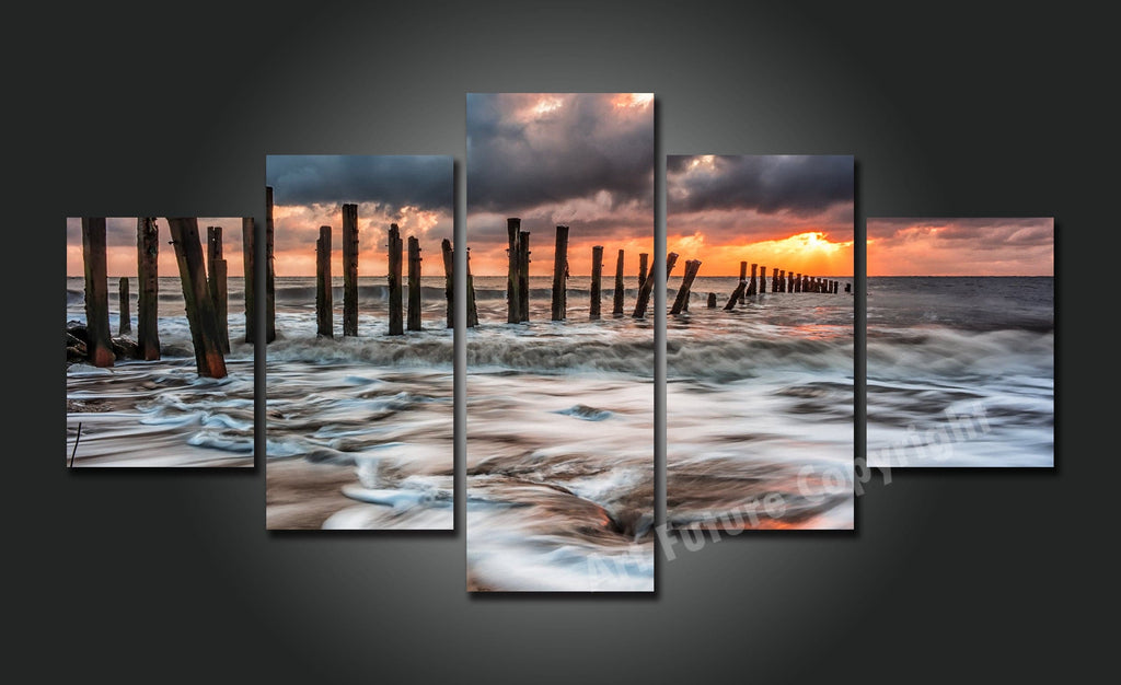 Framed 5 Panels - Landscape