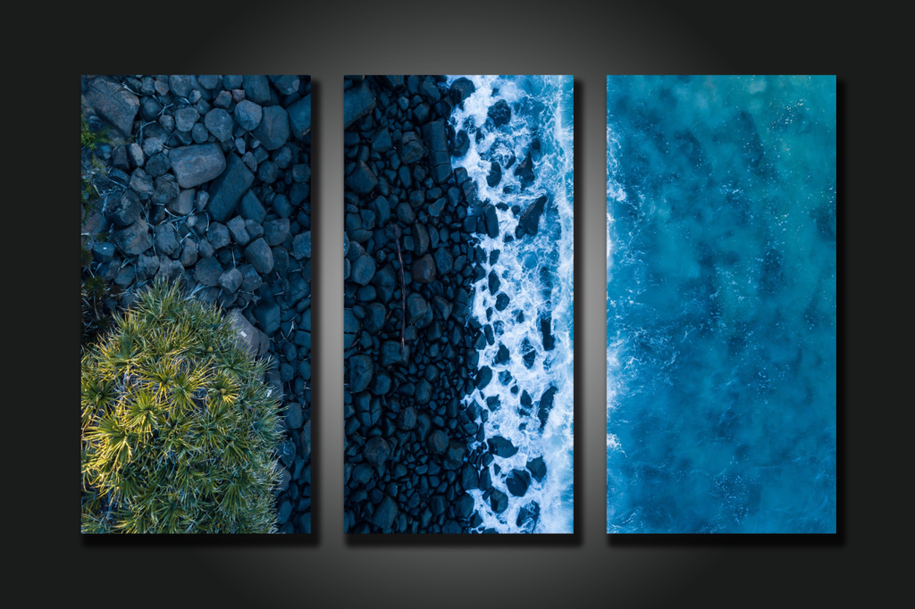 Framed 3 Panels - New Zealand Beach