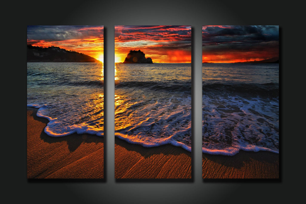 Framed 3 Panels - NZ Seascape