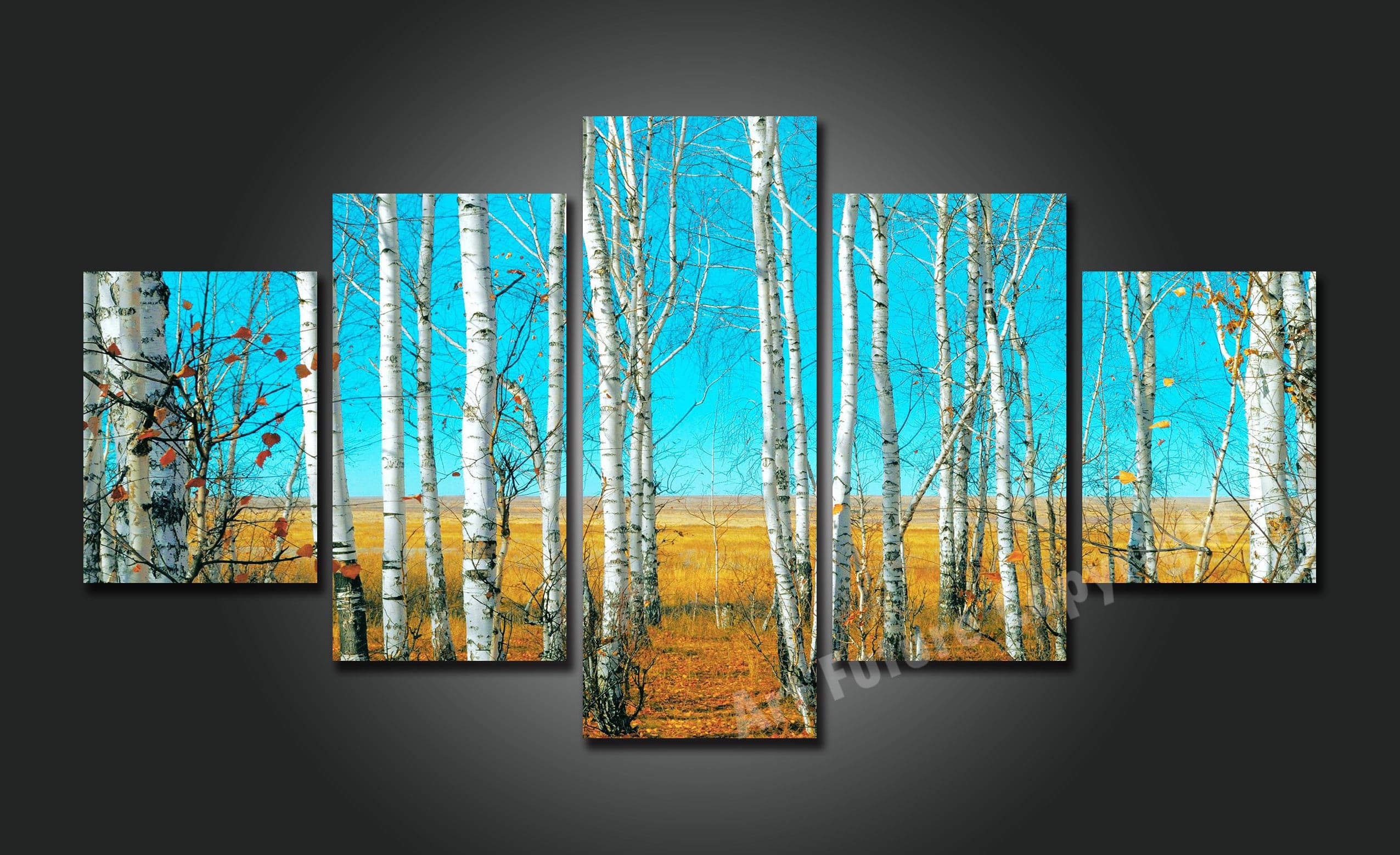 Framed 5 Panels - Tree