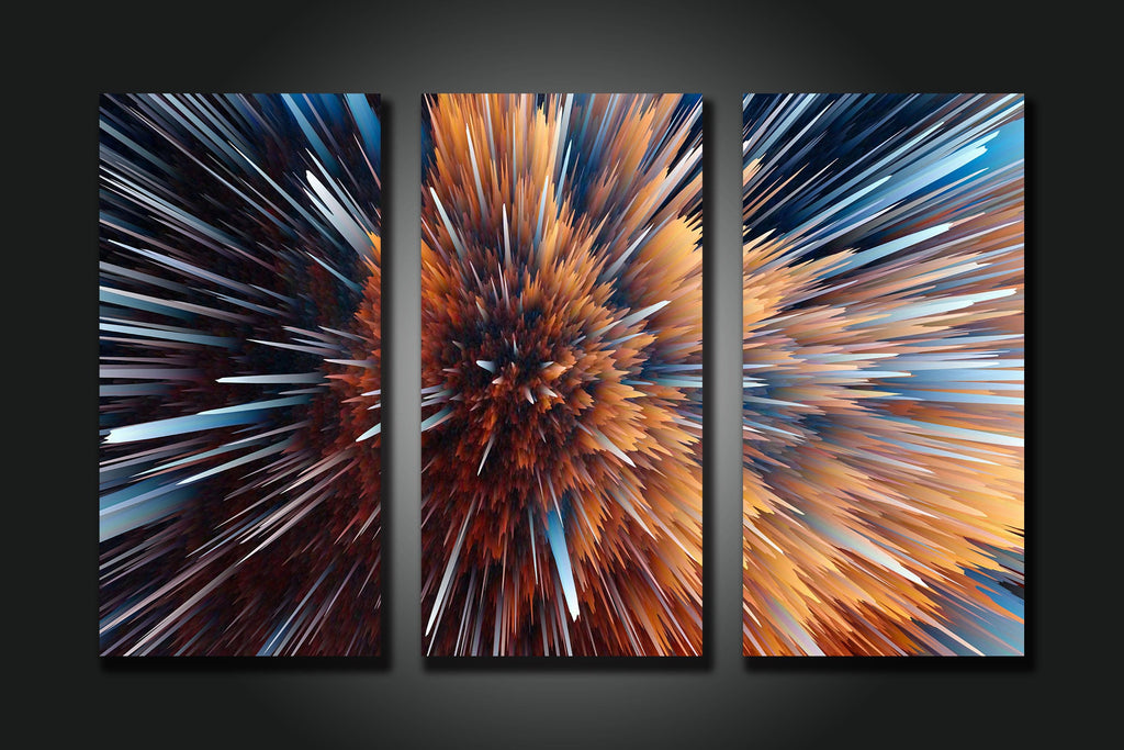 Framed 3 Panels - Abstract