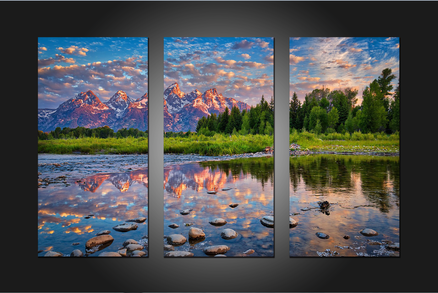 Framed 3 Panels - New Zealand South Island