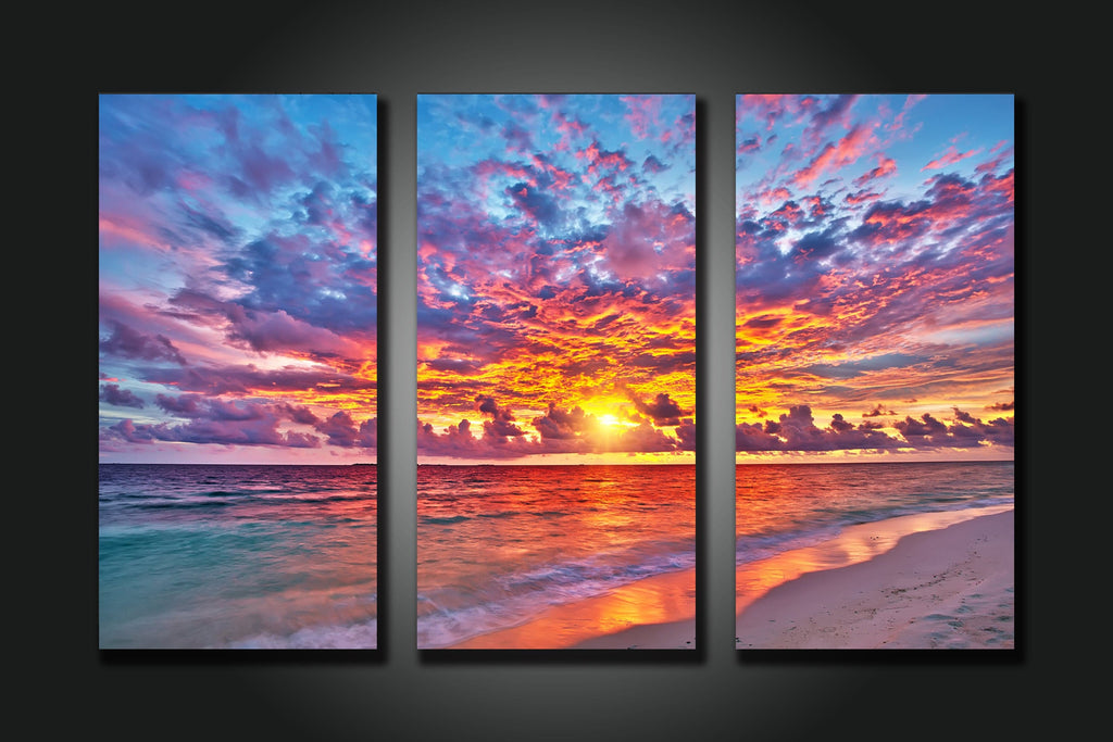 Framed 3 Panels - NZ Beach