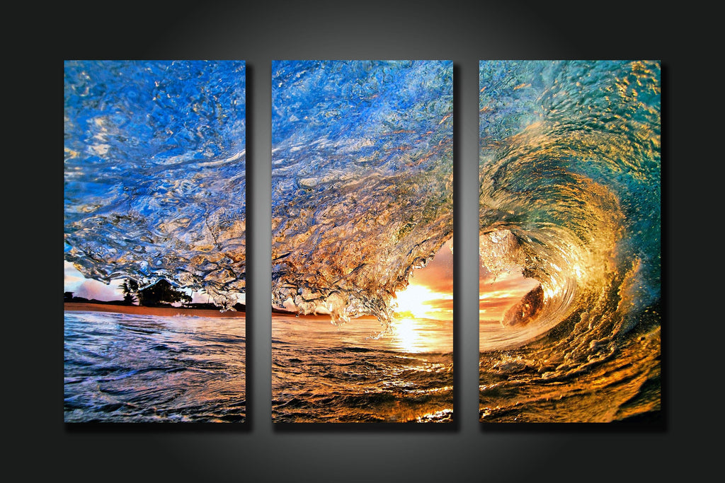 Framed 3 Panels - Wave