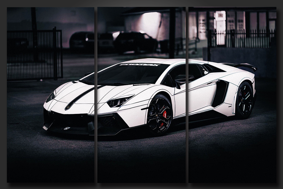 Framed 3 Panels - Lamborghini