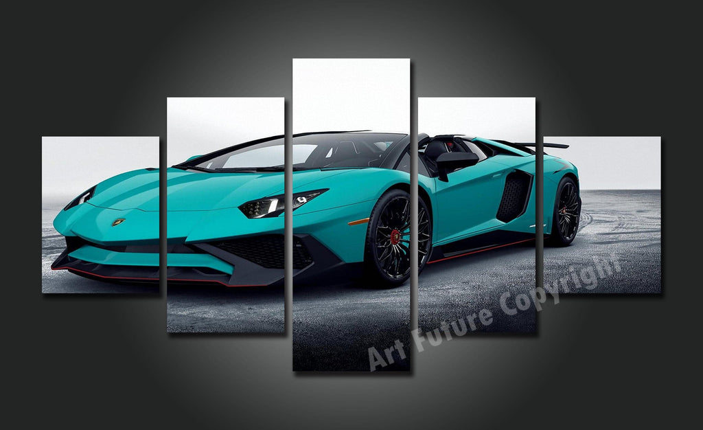 Framed 5 Panels - Lamborghini