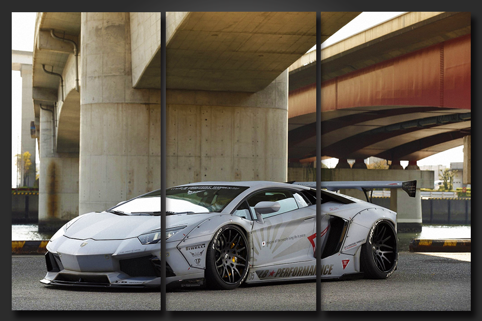 Framed 3 Panels - Lamborghini