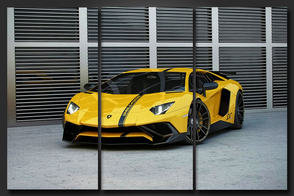 Framed 3 Panels - Lamborghini