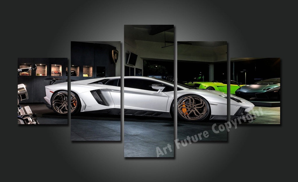 Framed 5 Panels - Lamborghini