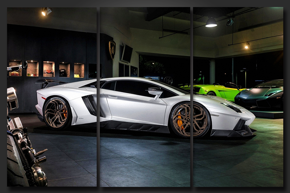 Framed 3 Panels - Lamborghini