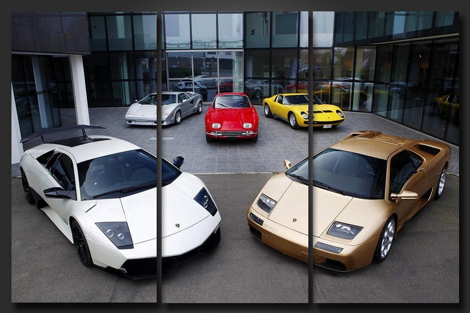 Framed 3 Panels - Lamborghini