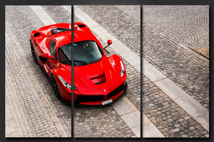 Framed 3 Panels - Ferrari