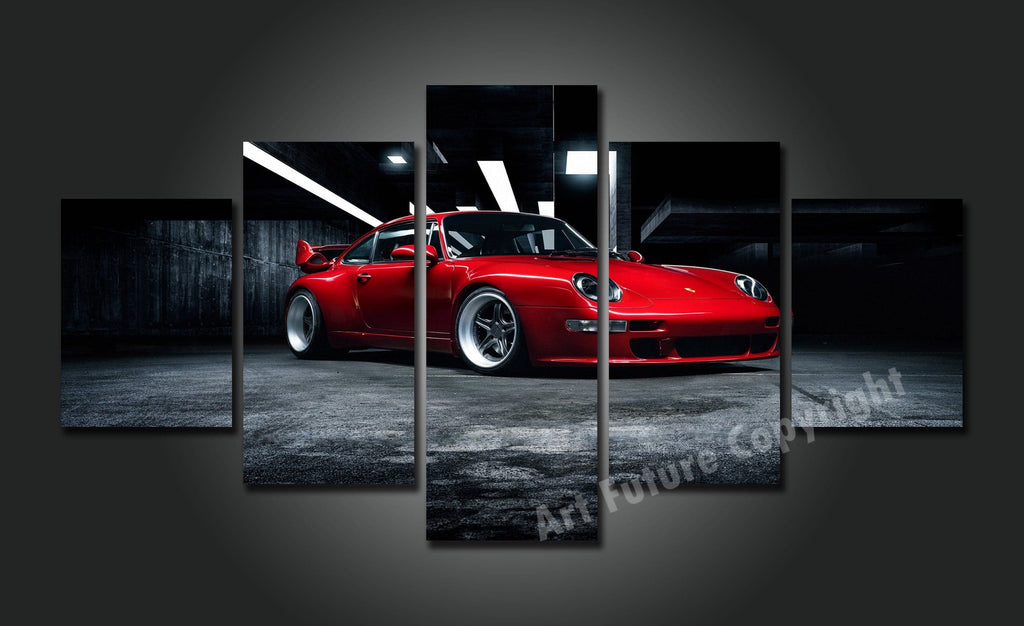 Framed 5 Panels - Porsche 911