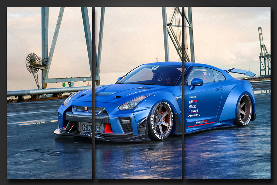 Framed 3 Panels - GTR R35