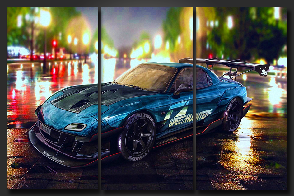 Framed 3 Panels - RX-7 FD3S