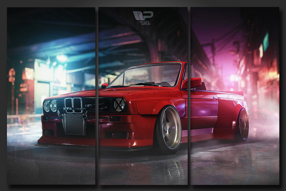 Framed 3 Panels - BMW M3