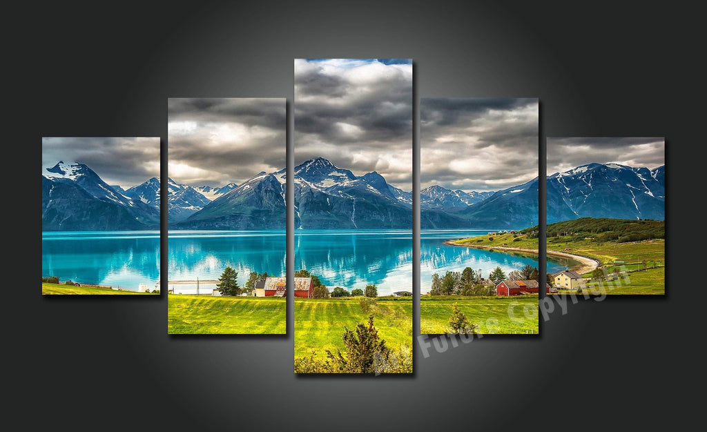 Framed 5 Panels - Landscape