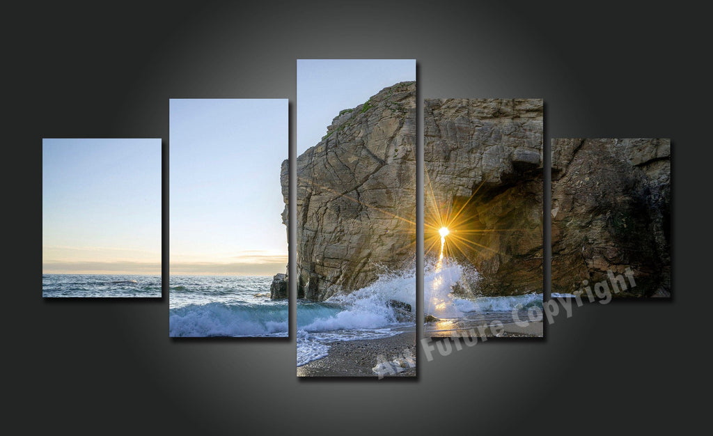 Framed 5 Panels - Sunrise