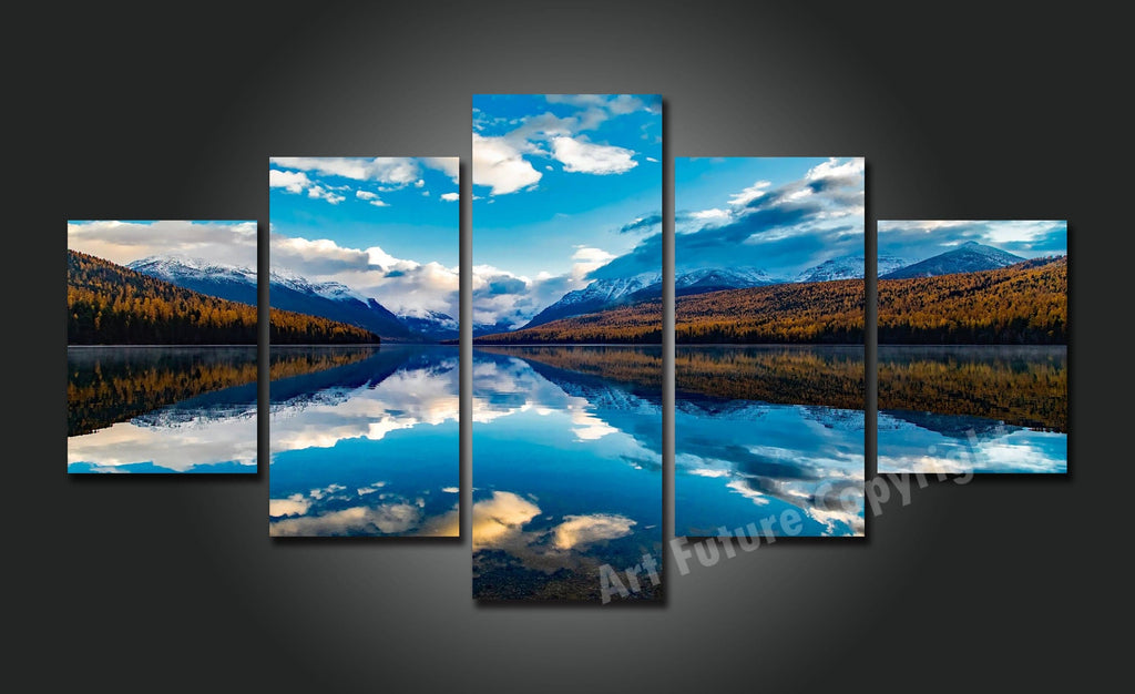 Framed 5 Panels - New Zealand South Island