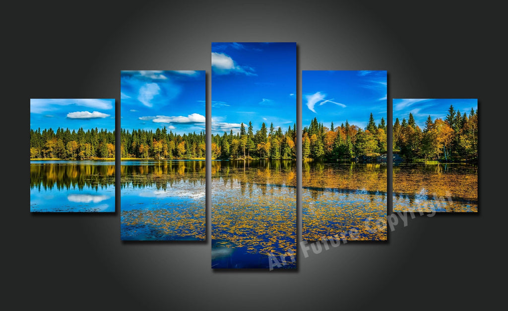 Framed 5 Panels - Landscape