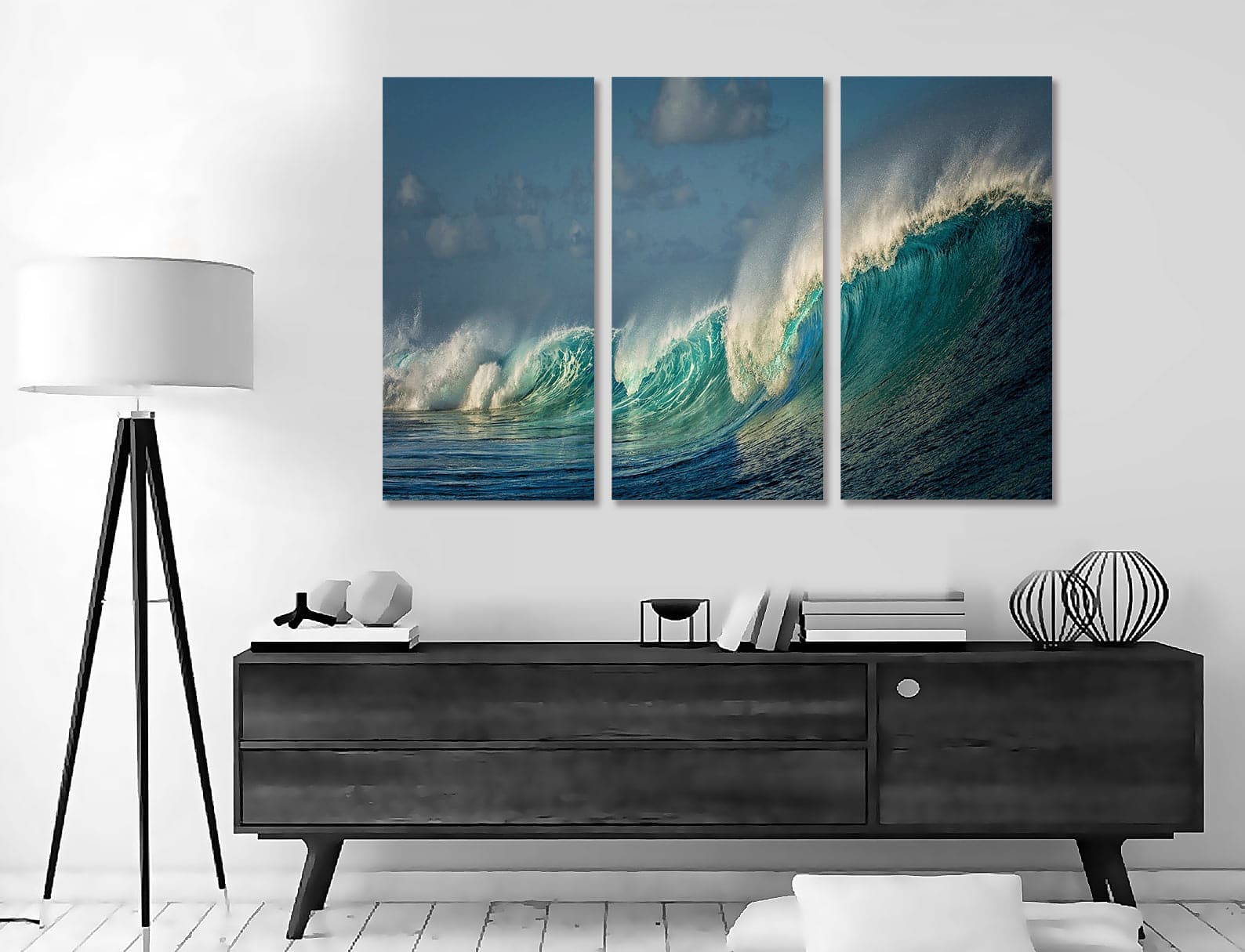 Framed 3 Panels - Wave