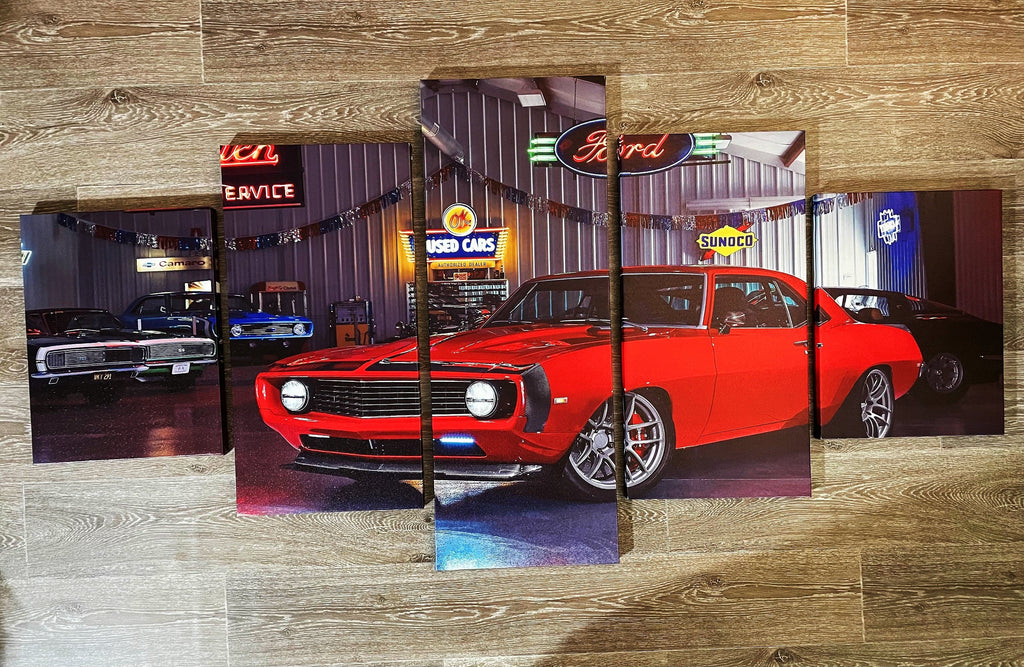 Framed 5 Panels - Finished Products - Chevrolet 69 Camaro