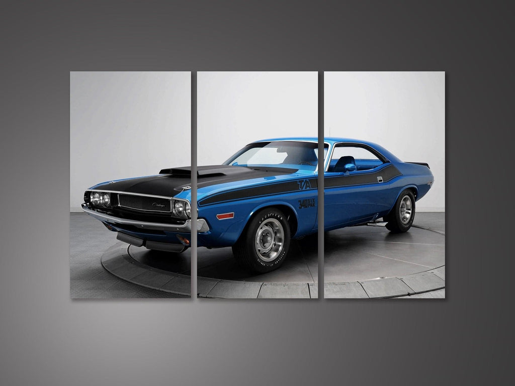 Framed 3 Panels - 1970 Dodge Challenger