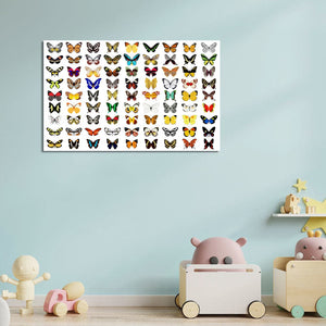 Framed 1 Panel  - Kids Room - Butterflies