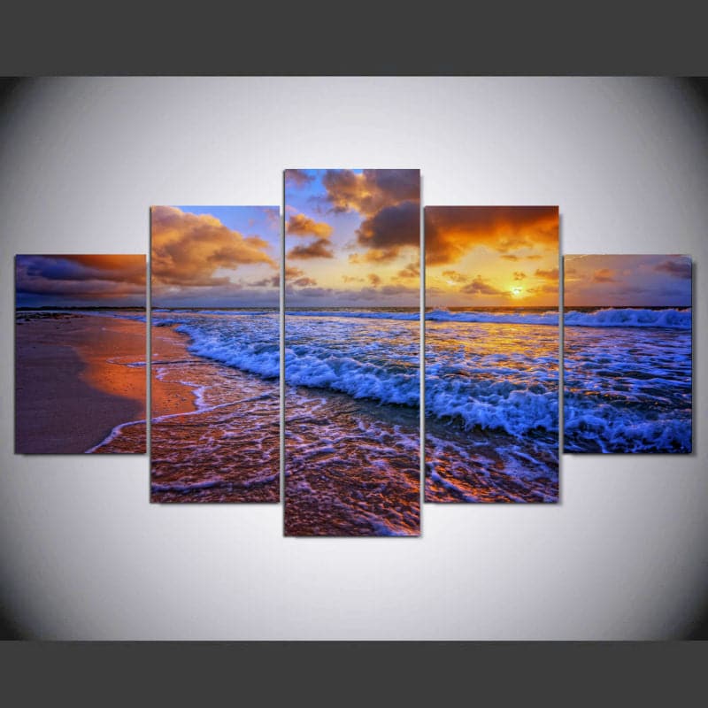 Framed 5 Panels - Seascape