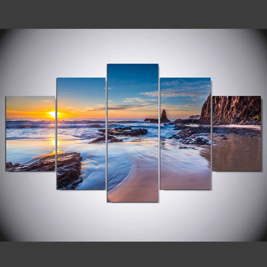 Framed 5 Panels - Seascape