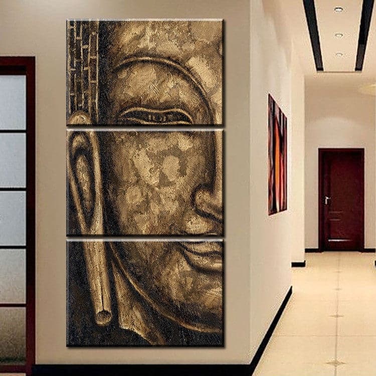 Framed 3 Panels - Buddha