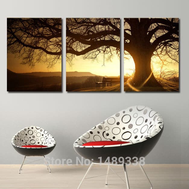 Framed 3 Panels  - Tree