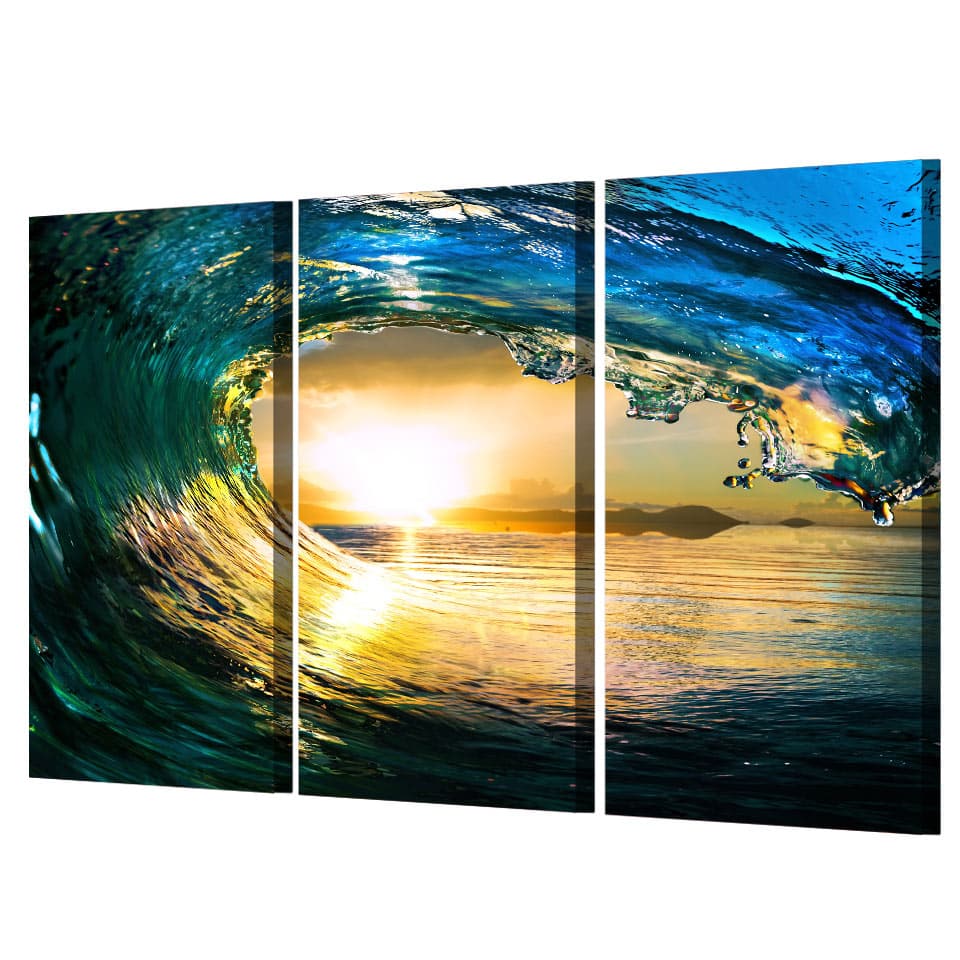 Framed 3 Panels  - Wave