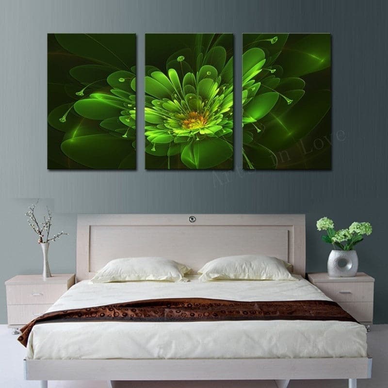 Framed 3 Panels  - Flower