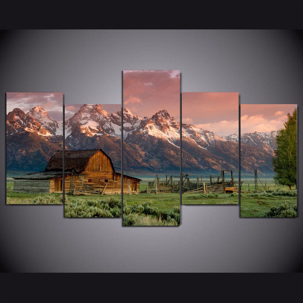 Framed 5 Panels - Landscape